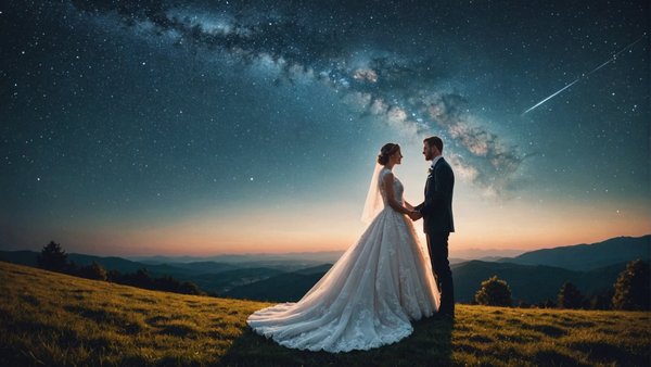 Un mariage féérique avec un ciel étoilé